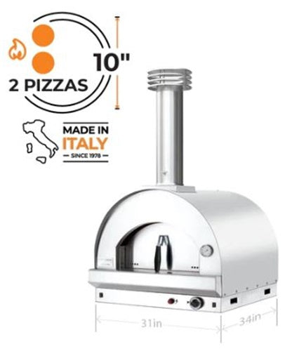 Fontana Forni Mangiafuoco Wood Fired Pizza Oven and Cart