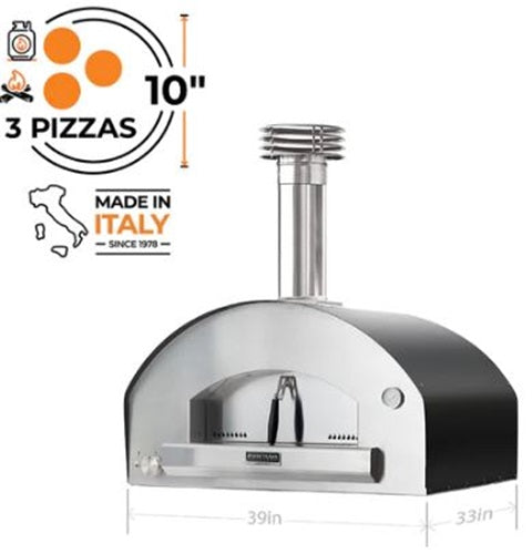 Fontana Forni FIRENZE Hybrid Gas & Wood Oven - New Gen Mangiafuoco Gray