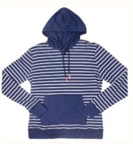 Simply Southern Stripe Lightweight Navy Hoodie