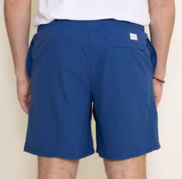 Simply Southern Tropical Lined Blue Shorts